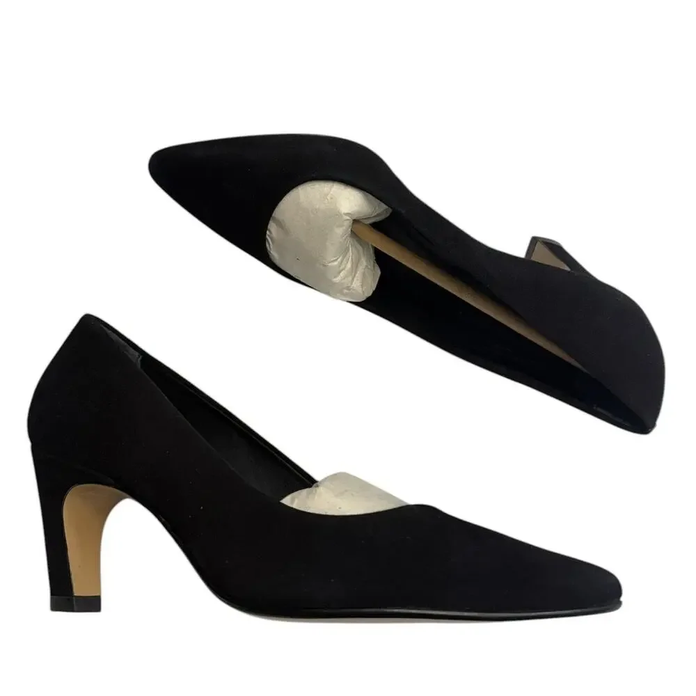 Everlane The Banana Pumps in Black Suede size 7.5 NWB